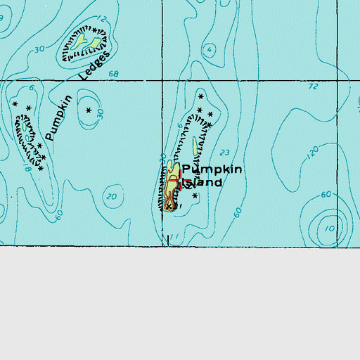 Topographic Map of Pumpkin Island, ME