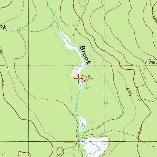 Topographic Map of Punchard Brook, ME
