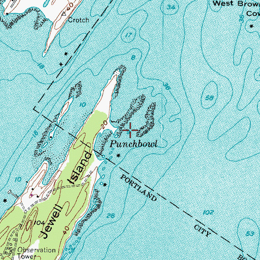 Topographic Map of Punchbowl, ME