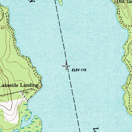 Topographic Map of Pushaw Lake, ME
