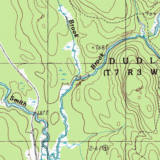 Topographic Map of Quiggly Brook, ME
