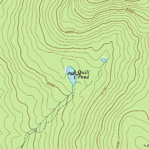 Topographic Map of Quill Pond, ME