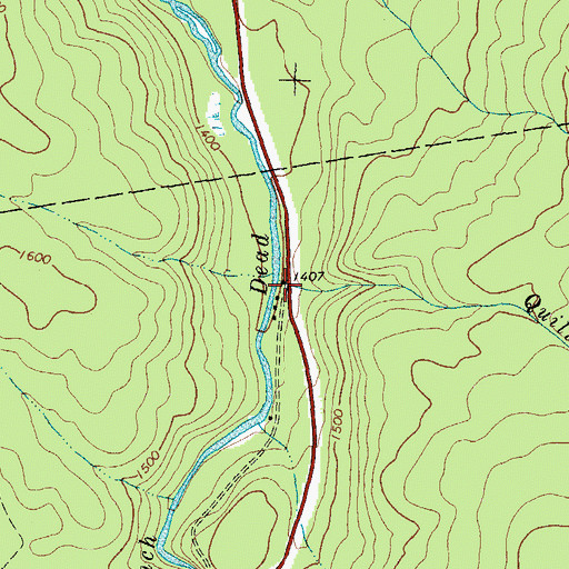 Topographic Map of Quill Pond Brook, ME