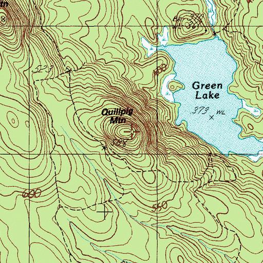 Topographic Map of Quillpig Mountain, ME