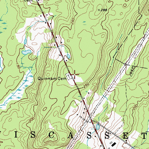 Topographic Map of Quinnam Cemetery, ME