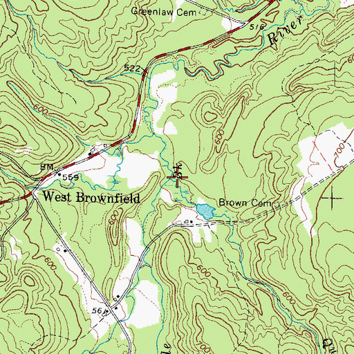 Topographic Map of Quint Brook, ME