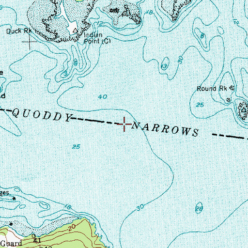 Topographic Map of Quoddy Narrows, ME