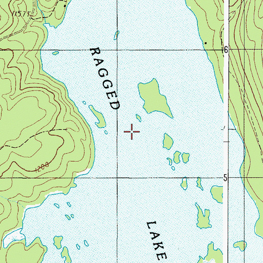 Topographic Map of Ragged Lake, ME