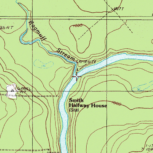 Topographic Map of Ragmuff Stream, ME