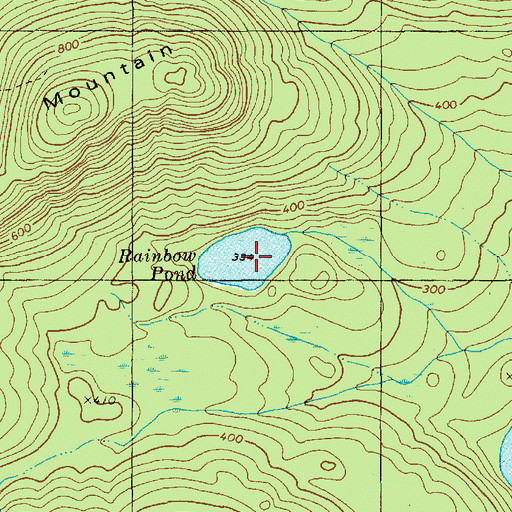 Topographic Map of Rainbow Pond, ME