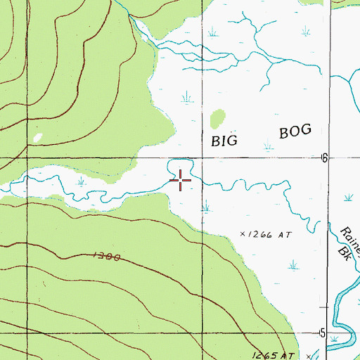 Topographic Map of Rainey Brook, ME