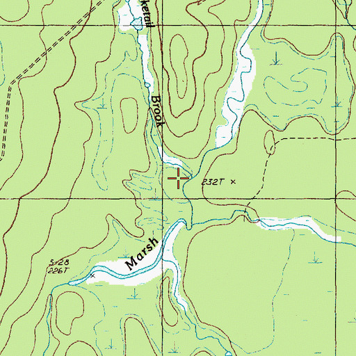 Topographic Map of Raketail Brook, ME
