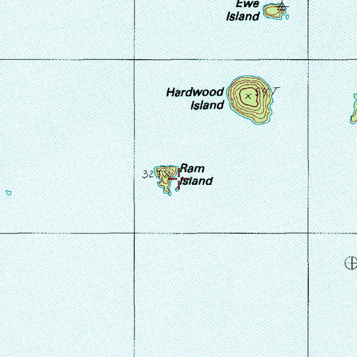 Topographic Map of Ram Island, ME