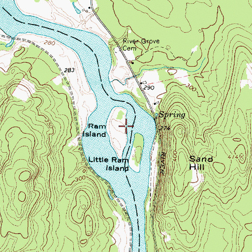 Topographic Map of Ram Island, ME