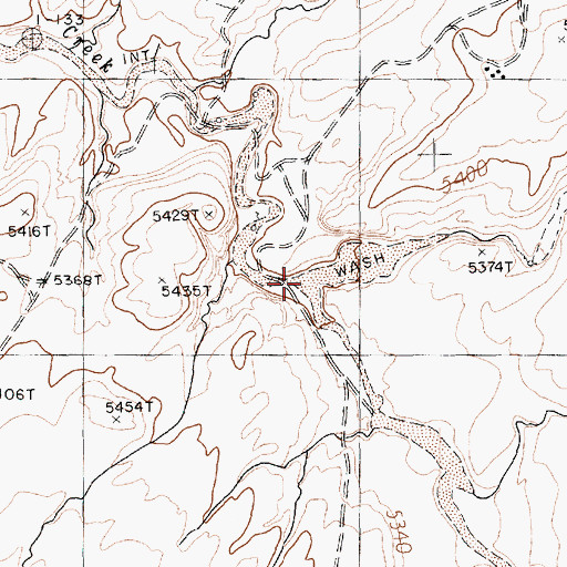 Topographic Map of Alcove Canyon, AZ