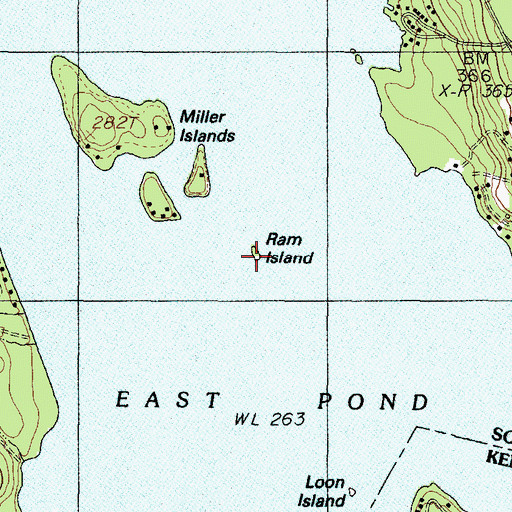 Topographic Map of Ram Island, ME