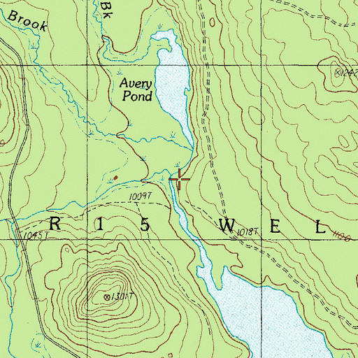 Topographic Map of Ramsell Brook, ME