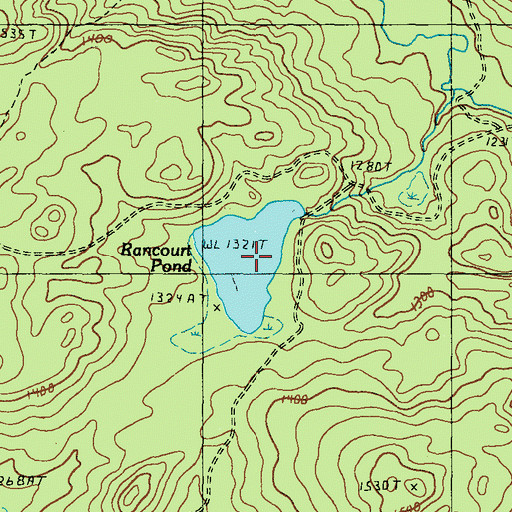 Topographic Map of Rancourt Pond, ME