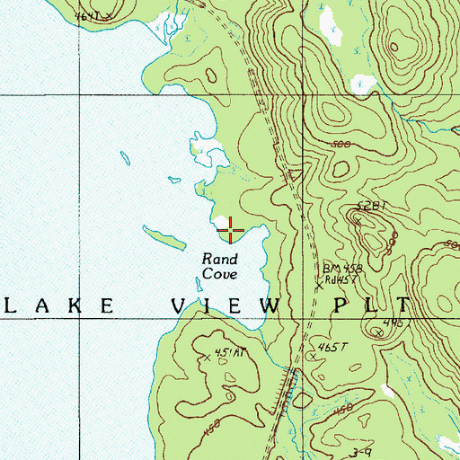 Topographic Map of Rand Cove, ME