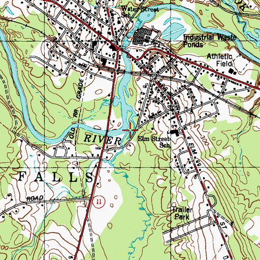 Topographic Map of Waterhouse Brook, ME
