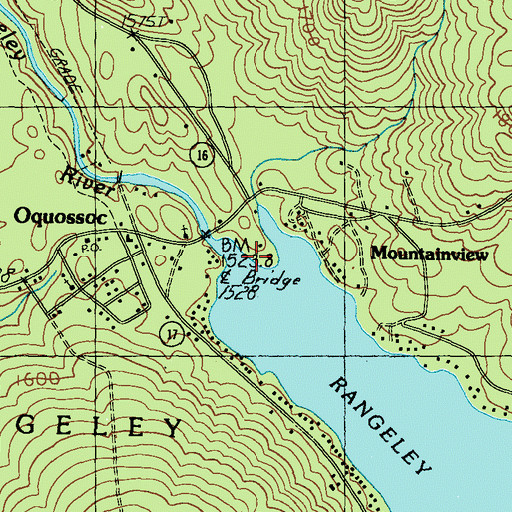 Topographic Map of Rangeley River, ME