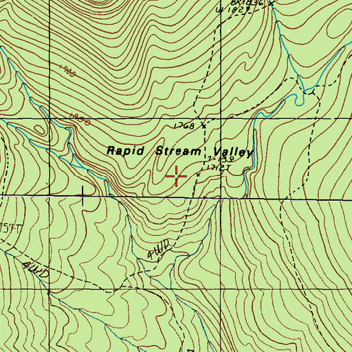Topographic Map of Rapid Stream Valley, ME