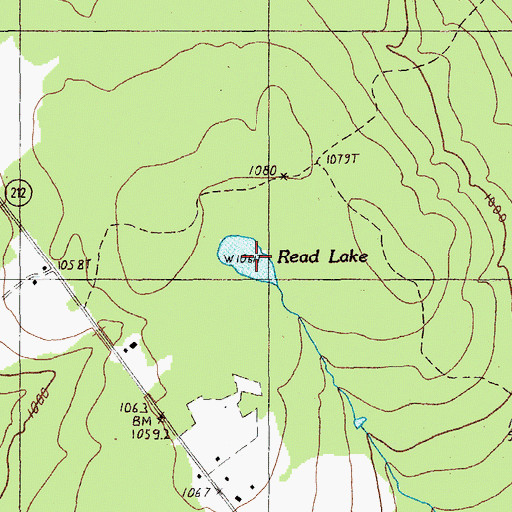 Topographic Map of Read Lake, ME