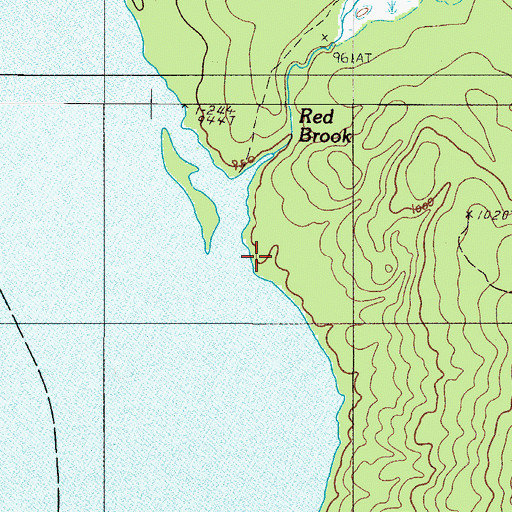 Topographic Map of Red Brook, ME