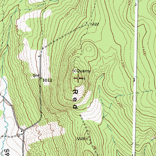 Topographic Map of Red Hill, ME