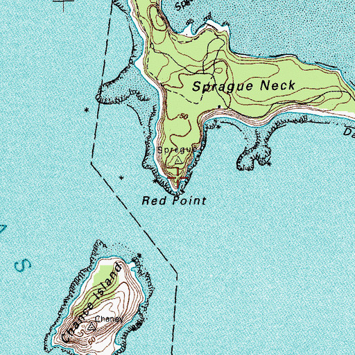 Topographic Map of Red Point, ME