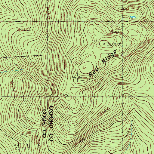 Topographic Map of Red Ridge, ME