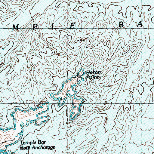 Topographic Map of Heron Point, AZ
