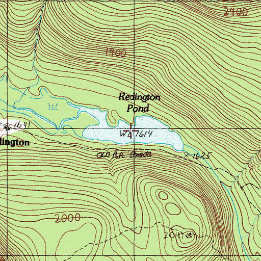 Topographic Map of Redington Pond, ME