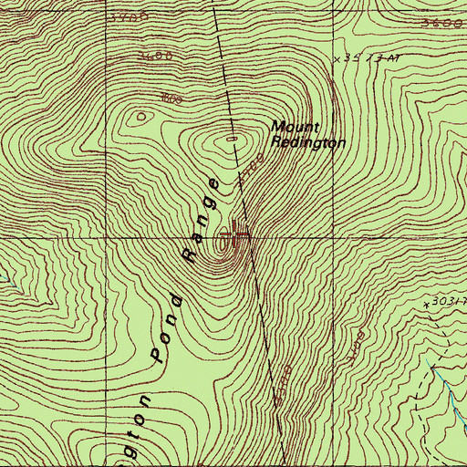 Topographic Map of Redington Pond Range, ME