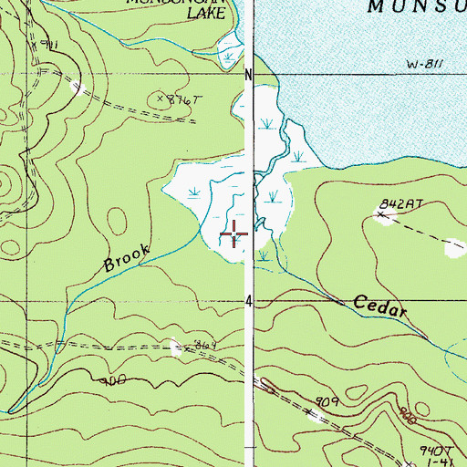 Topographic Map of Reed Brook, ME