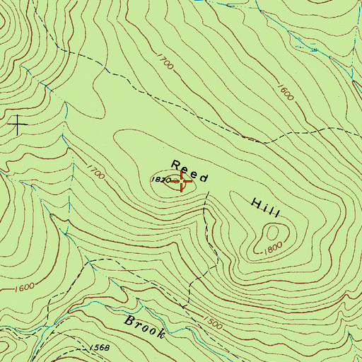 Topographic Map of Reed Hill, ME