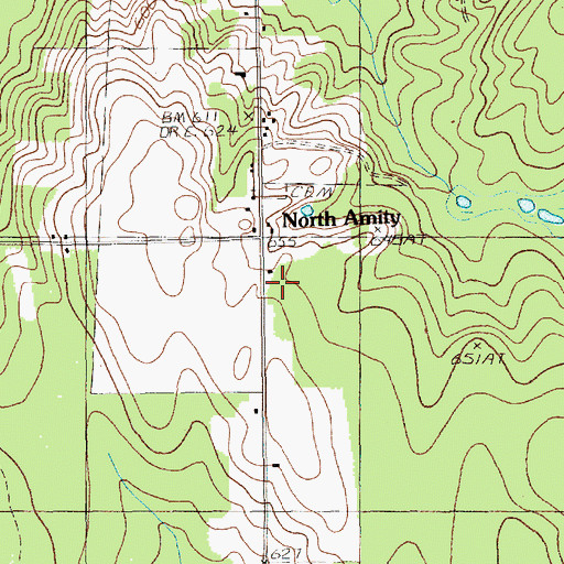 Topographic Map of Reed School, ME