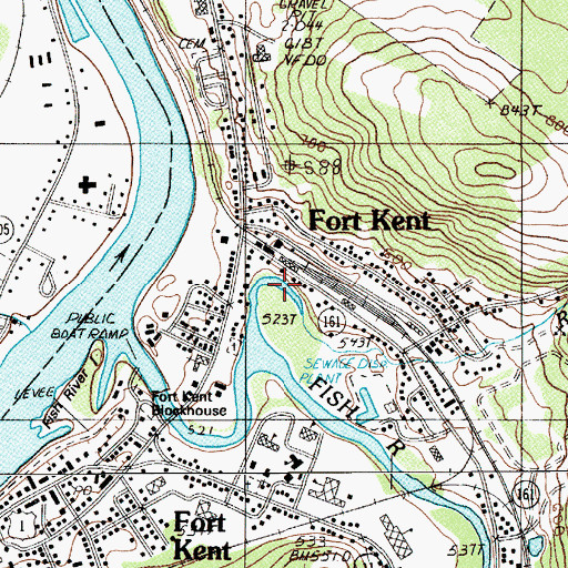 Topographic Map of Regiest Daigle Brook, ME
