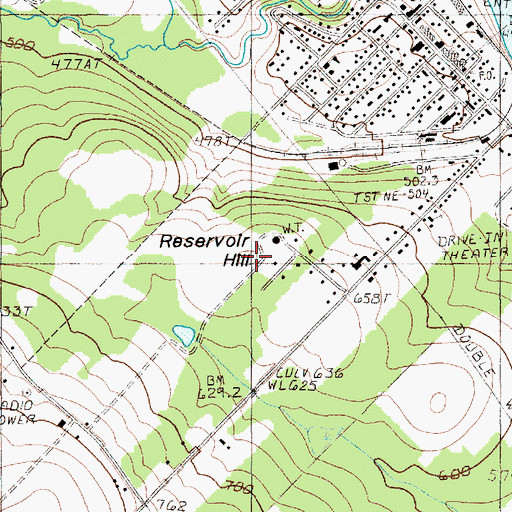 Topographic Map of Reservoir Hill, ME