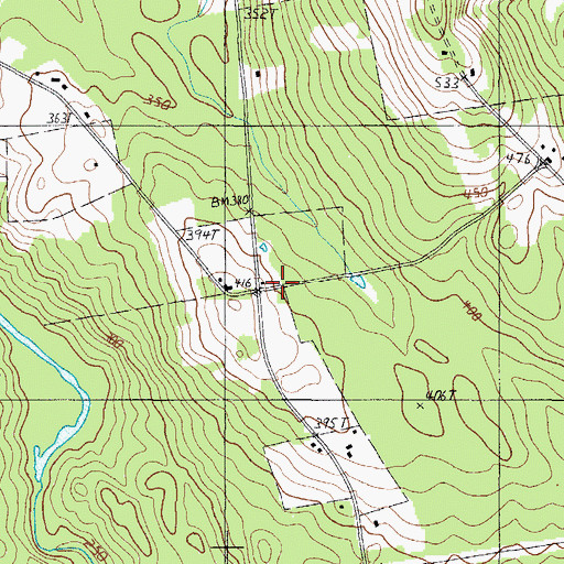 Topographic Map of Revere School, ME