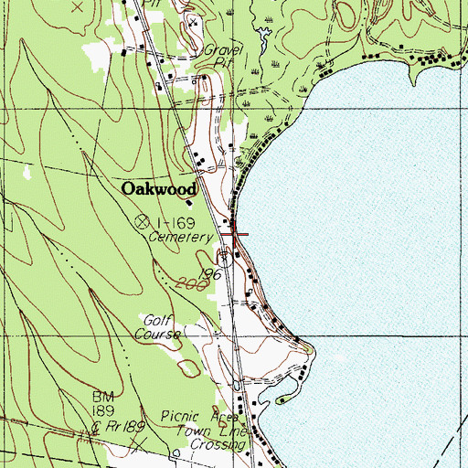 Topographic Map of Reynolds Cemetery, ME