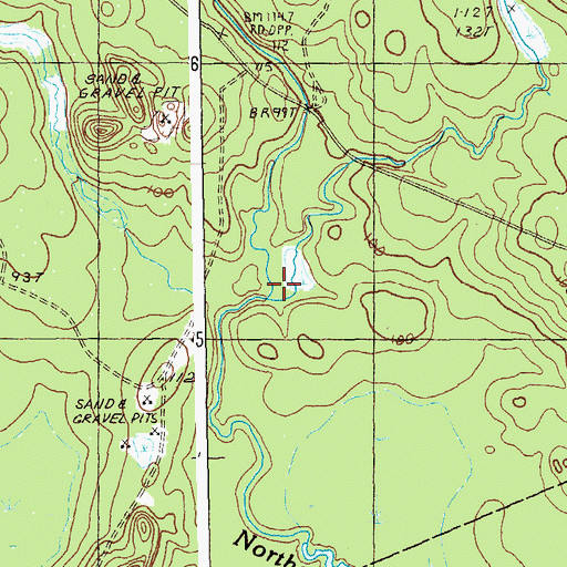 Topographic Map of Richardson Brook, ME