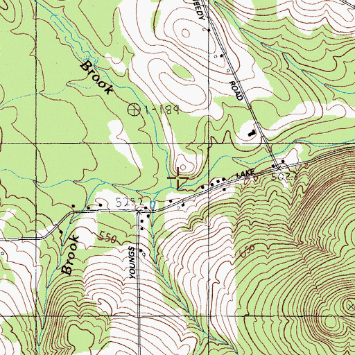 Topographic Map of Rideout Brook, ME