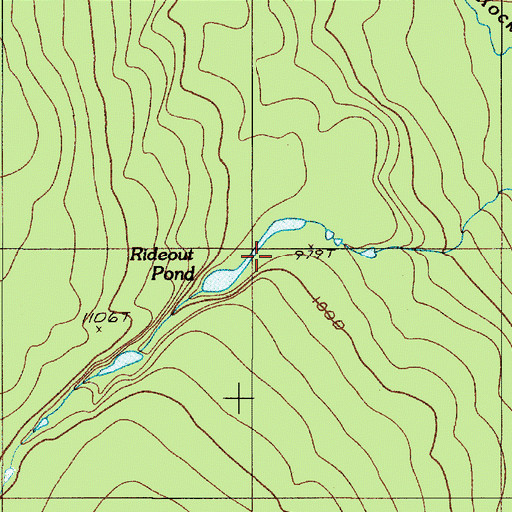 Topographic Map of Rideout Pond, ME
