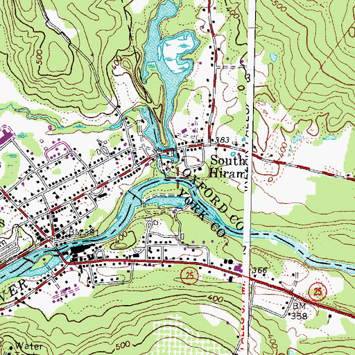 Topographic Map of Ridlon Brook, ME