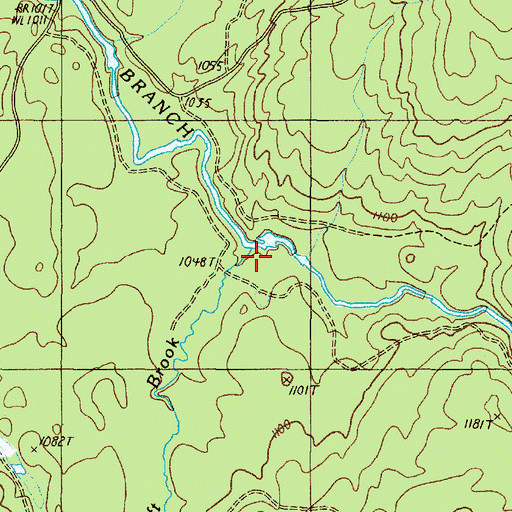Topographic Map of Rift Brook, ME