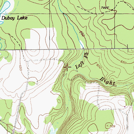 Topographic Map of Right Fork Black Brook, ME