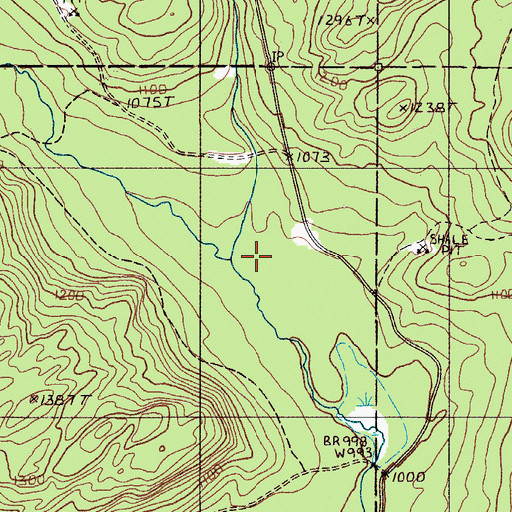 Topographic Map of Right Fork Farrar Brook, ME