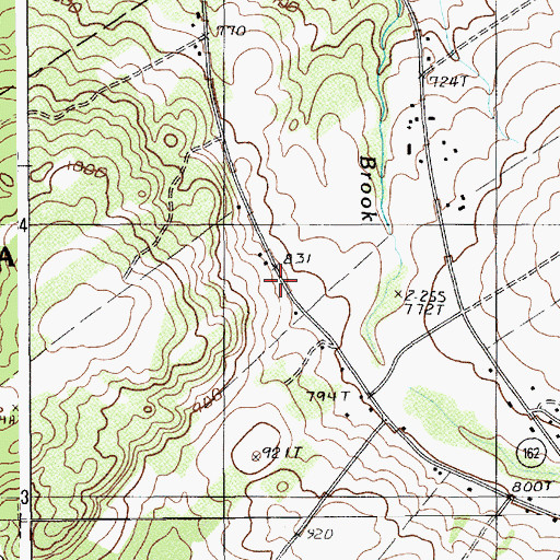 Topographic Map of Riley School, ME