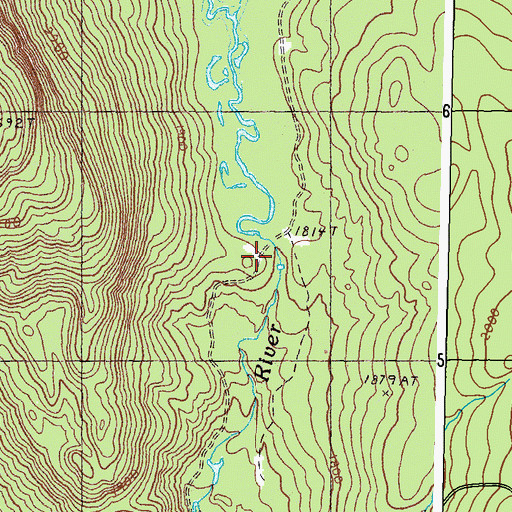 Topographic Map of Riverside Camp (historical), ME